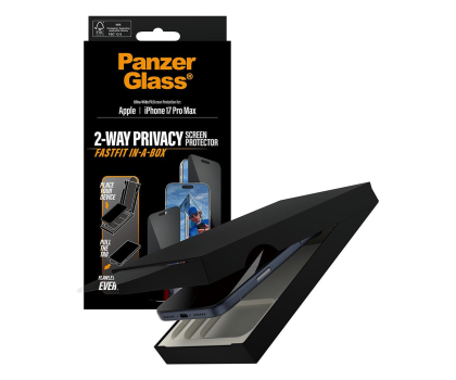 Szkło i folia ochronna PanzerGlass Ultra-Wide Fit Fastfit do iPhone 17 Pro Max privacy